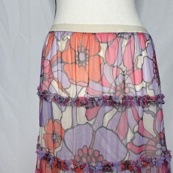 NWT Anthropologie Maeve Tiered Tulle Maxi Skirt - Picture 3 of 7